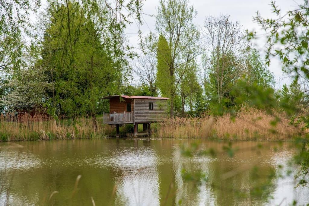 Lakeside Cabin On Stilts- 'Kingfisher' Rous Lench Экстерьер фото